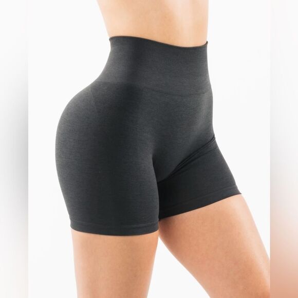 Alphalete Amplify Contour Short 5” Black High Rise Gym Workout - Picture 1 of 12